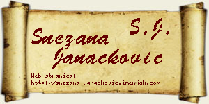 Snežana Janaćković vizit kartica